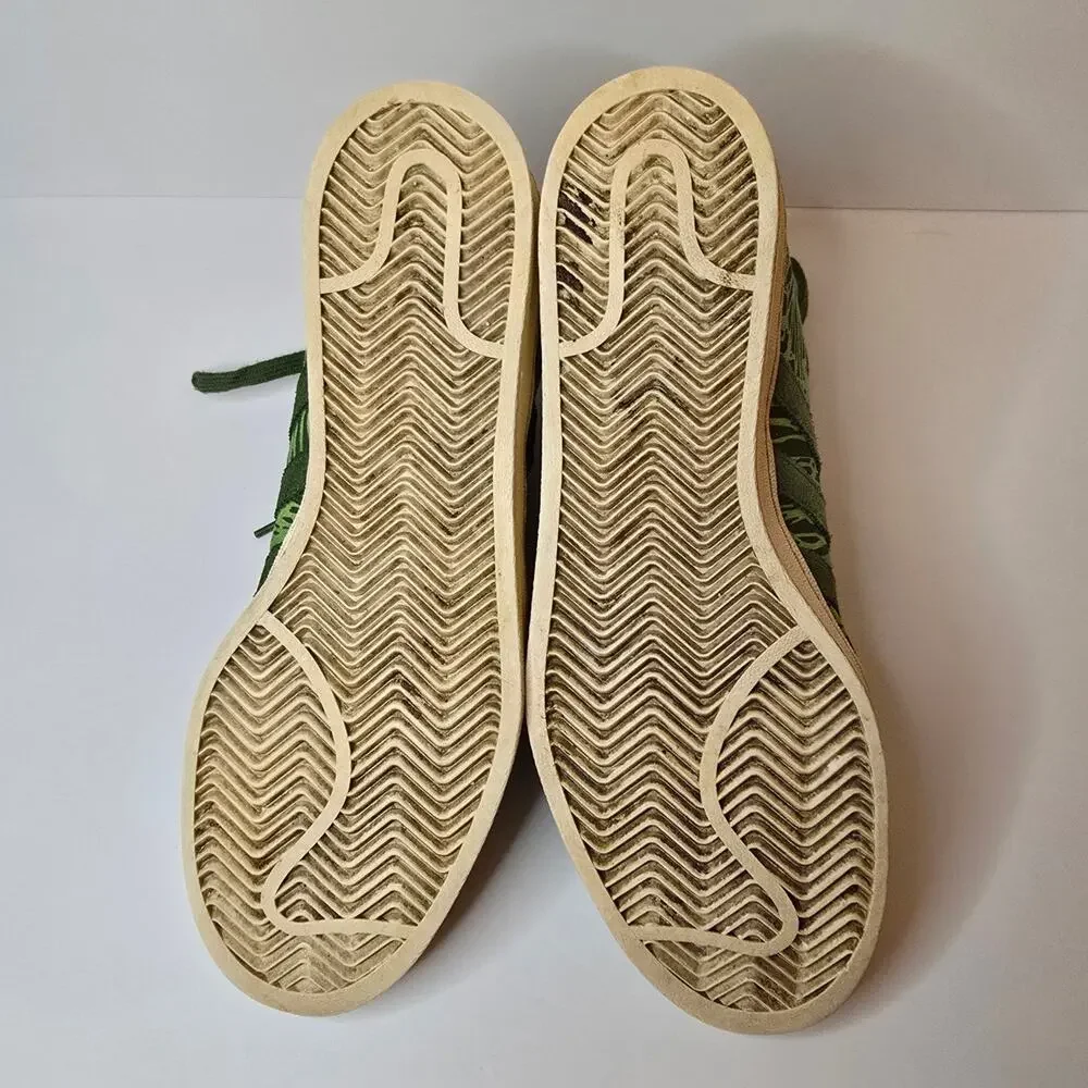 Adidas Jabbar Mid Top Sneakers Men's Size 12 Green Jungle Print D67390 - Picture 10 of 12